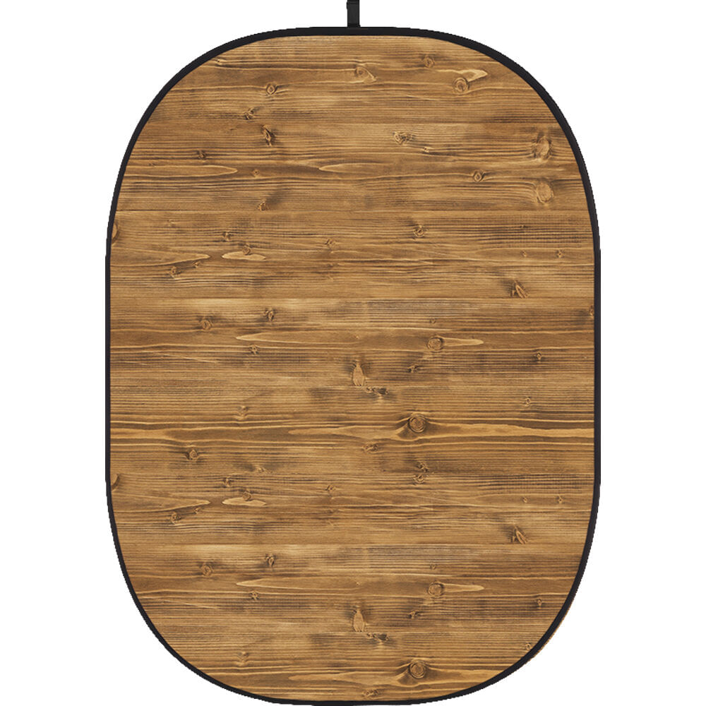 Fondo Colapsable Godox 5 x 6' (Pared de Madera 9) - Sin Arrugas, Estructura Autosoportante, Ideal p