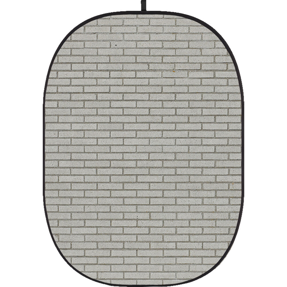 Fondo Colapsable Godox 5 x 6' (Pared de Ladrillo 12) - Sin Arrugas, Estructura Autosoportante, Idea