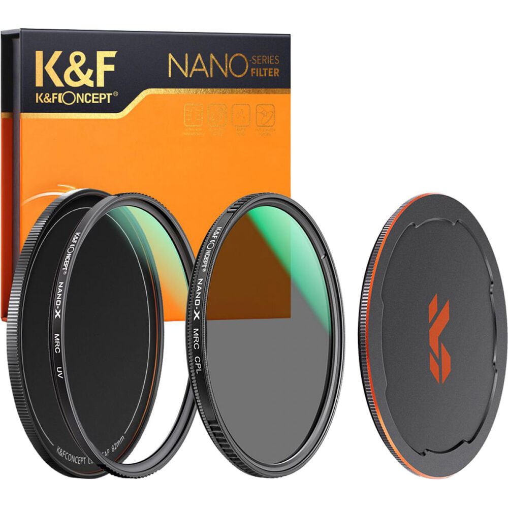 K&F Concept Kit de Filtros Nano-X Series MCUV & CPL (52mm) - Filtros de Vidrio con Recubrimiento de