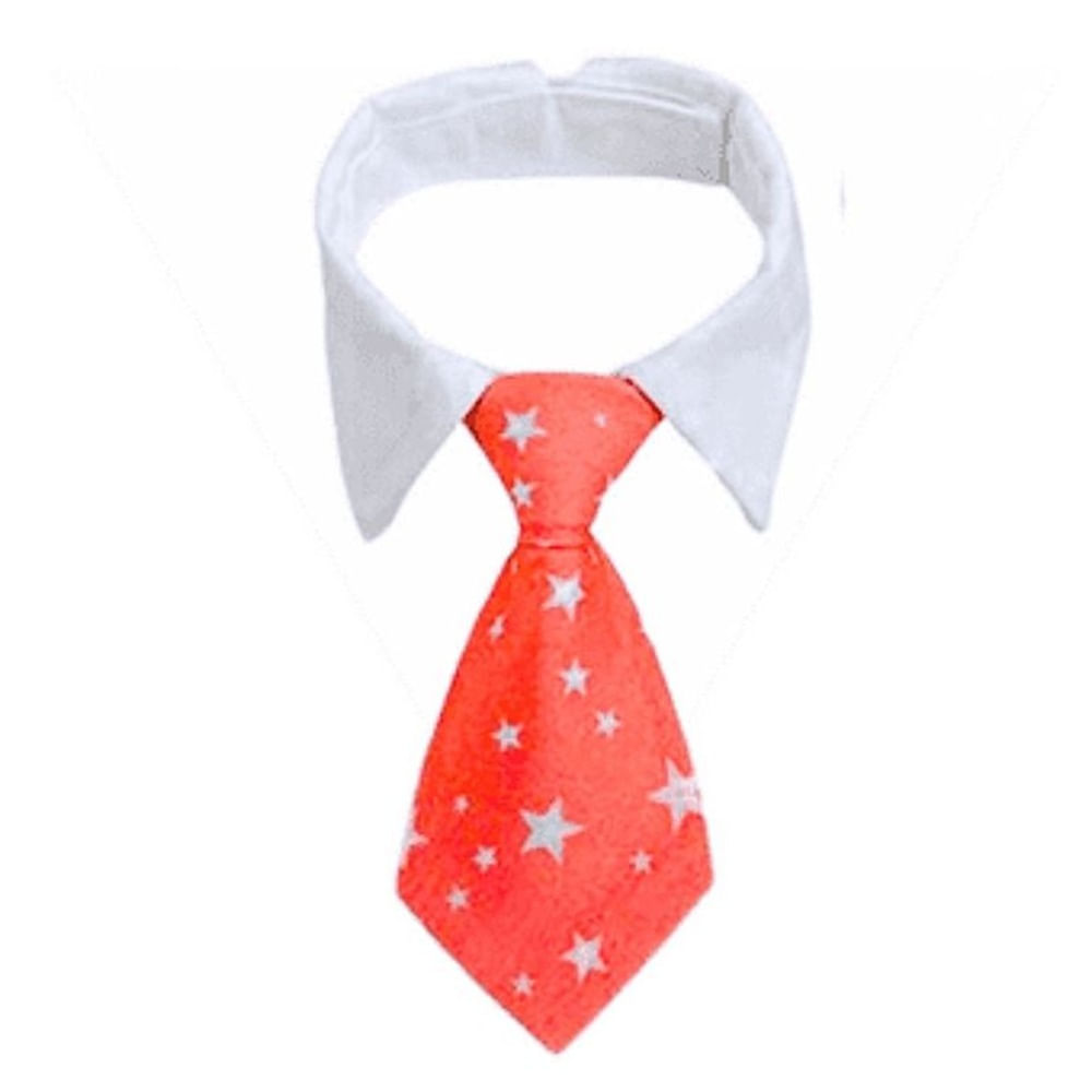 CORBATA CON CUELLO PARA MASCOTA CORAL ESTRELLAS