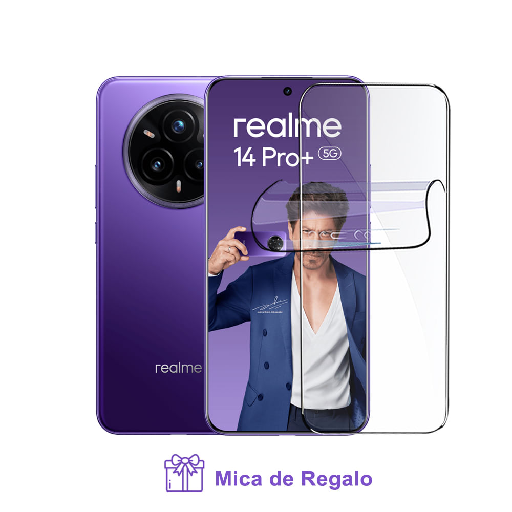 Realme 14 Pro Plus 12Gb Ram Purple 512Gb Rom con Mica Hidrogel Realme 14 Pro Plus 12Gb Ram Purple 512Gb Rom con Mica Hidrogel
