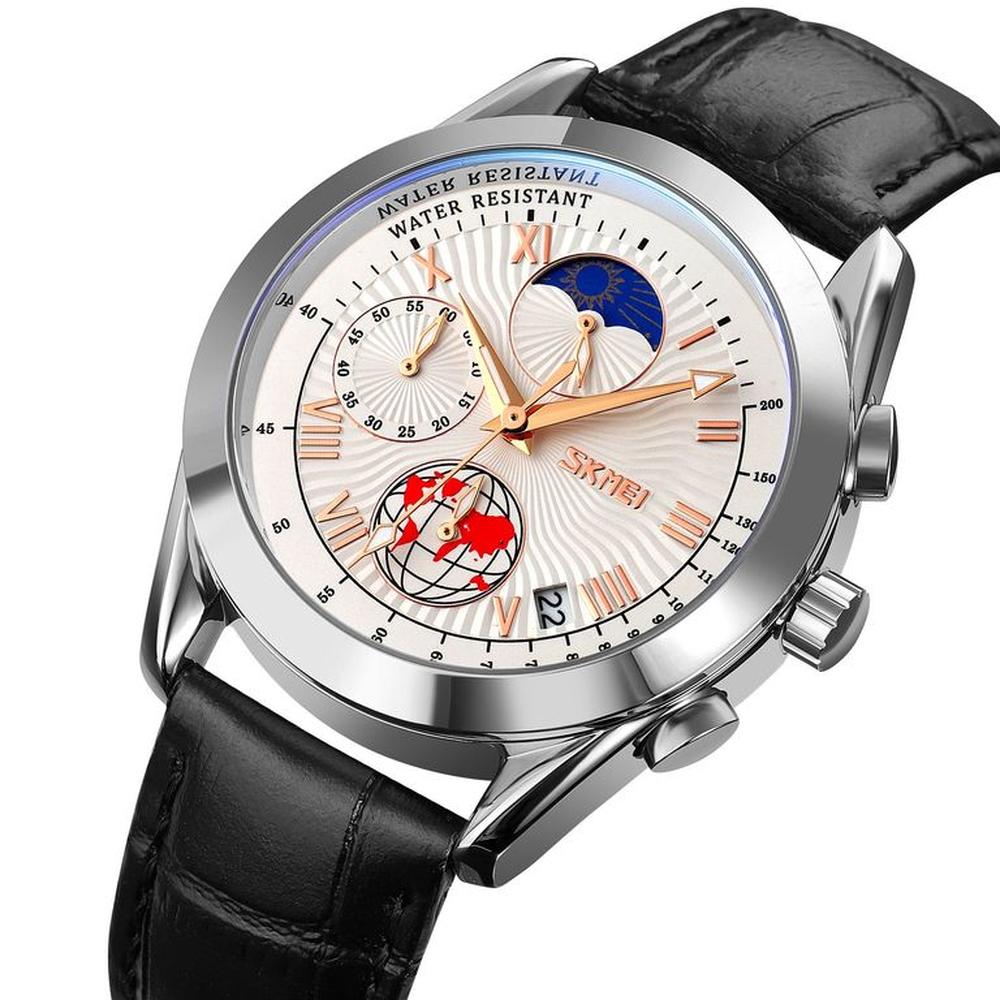 Reloj Skmei 9236 Fase lunar Cuero