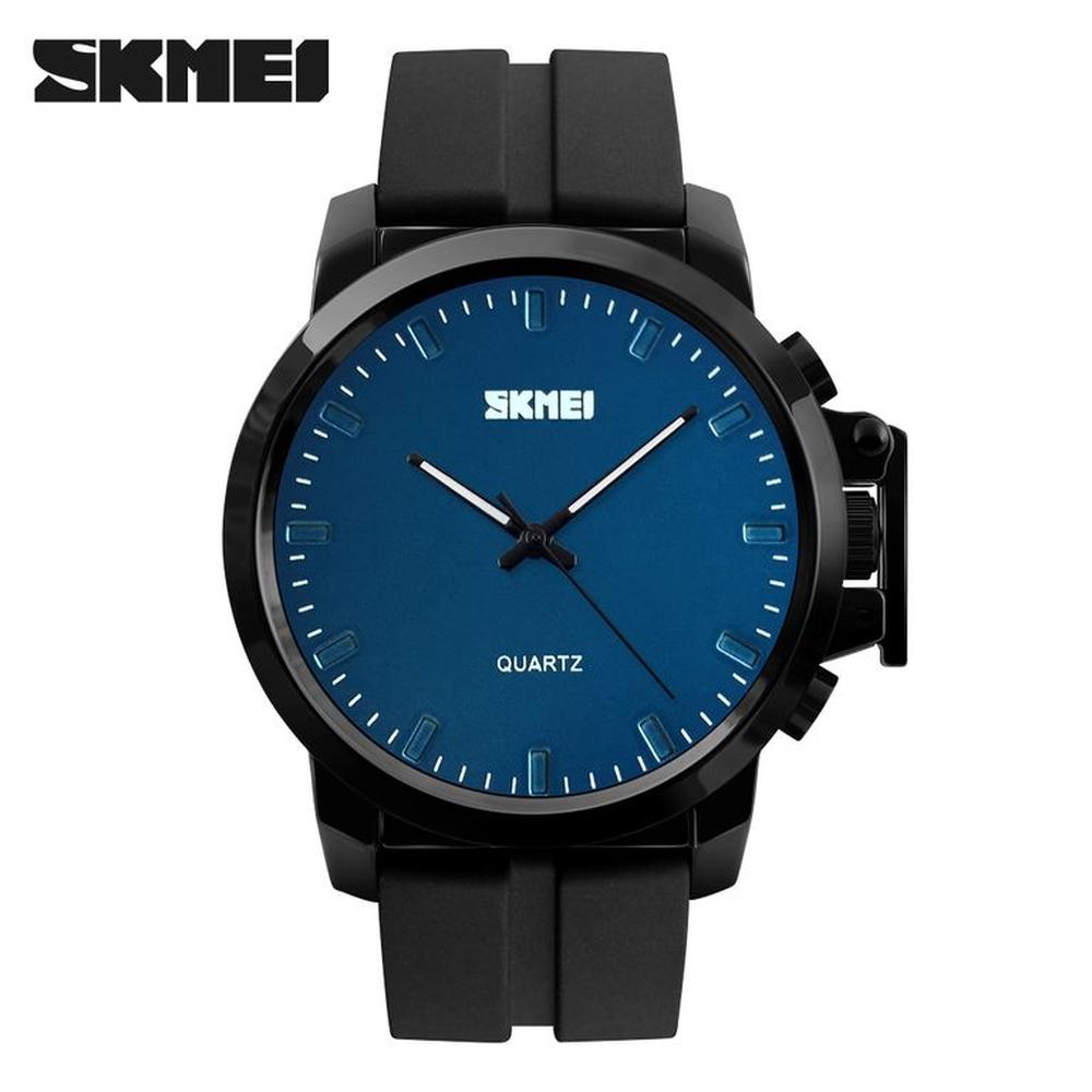 RELOJ SKMEI 1208 Negro Fondo AZUL Silicona