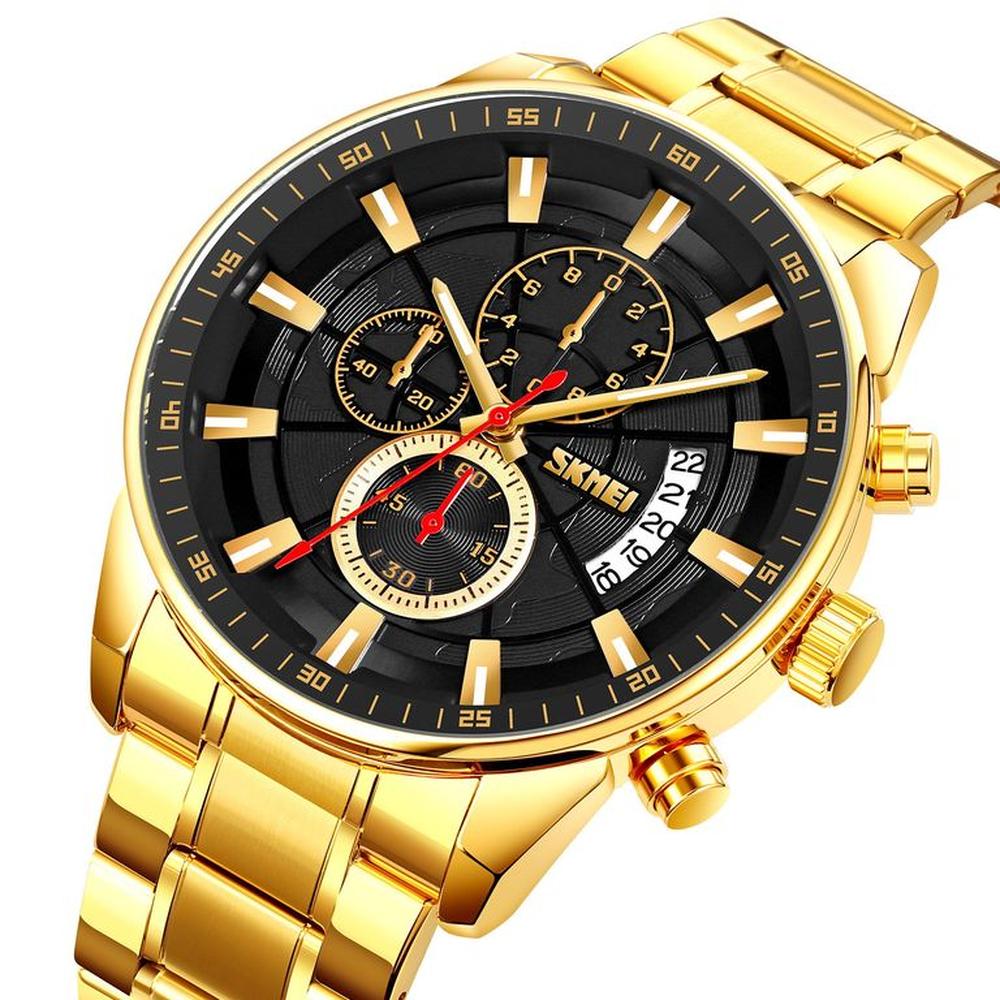 Reloj Skmei 9285 DORADO CORREA ACERO CRONOMETRO