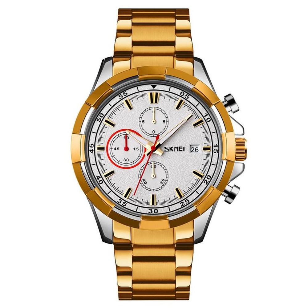 Reloj Skmei 9192 DORADO CORREA ACERO CRONOMETRO