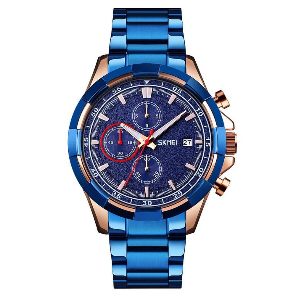 Reloj Skmei 9192 AZUL CORREA ACERO CRONOMETRO