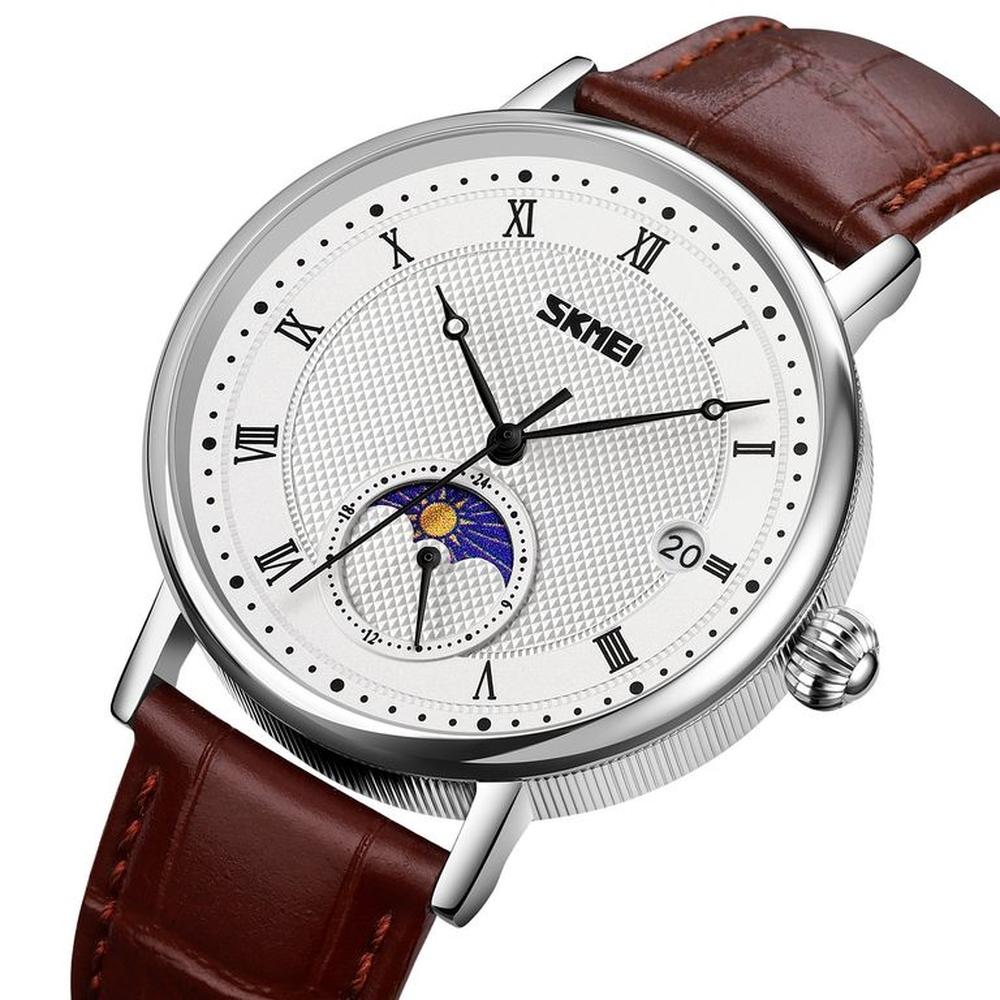 Reloj Skmei 9308 Correa marrón de cuero