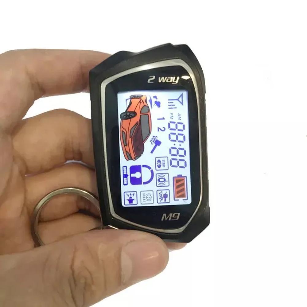ALARMA DE AUTO CON PANTALLA LCD DOS TRANSMISORES DOBLE VIA