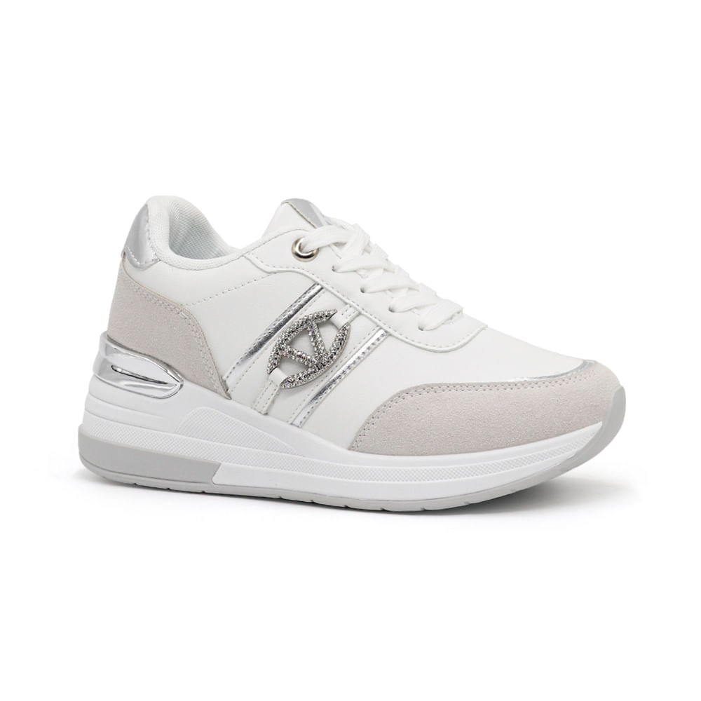 Zapatillas Urbanas Mujer ARIANA ZJY02-25Q2 BLANCO/PLATA 36 Zapatillas Urbanas Mujer ARIANA ZJY02-25Q2 BLANCO/PLATA 36
