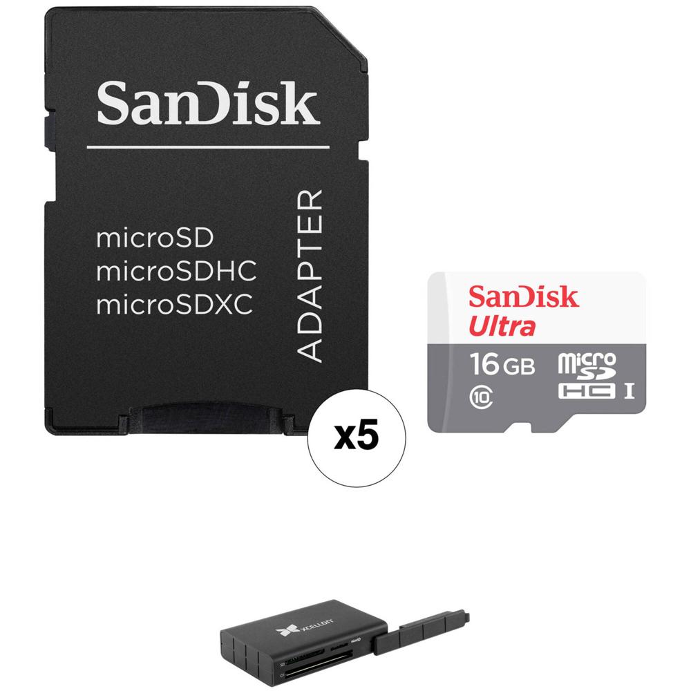 Tarjeta de Memoria SanDisk 16GB Ultra UHS-I microSDHC con Adaptador SD y Lector de Tarjetas USB Mult 1609616-REG Tarjeta de Memoria SanDisk 16GB Ultra UHS-I microSDHC con Adaptador SD y Lector de Tarjetas USB Mult 1609616-REG