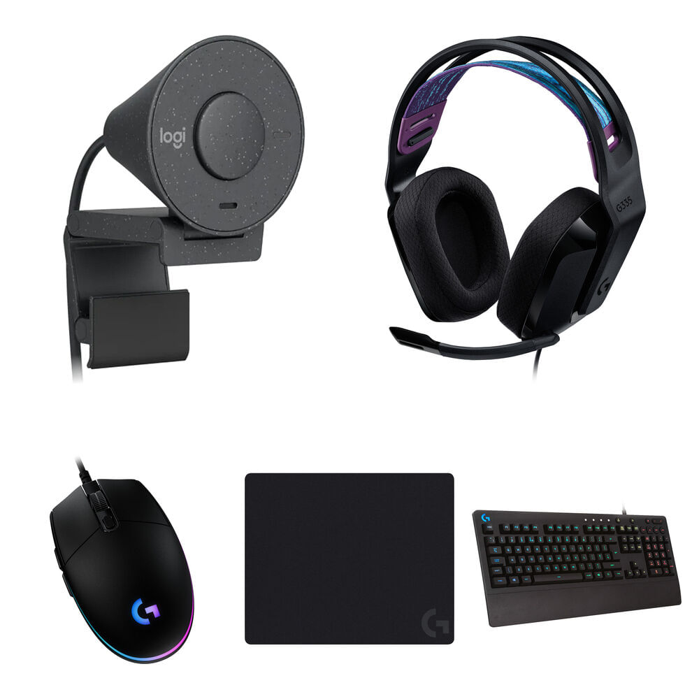 Kit de Inicio para Gaming y Streaming en Vivo Logitech G: Teclado G213, Ratón G203, Auriculares G335
