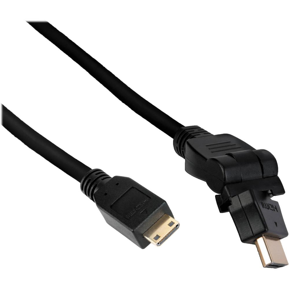 Cable HDMI Mini de Alta Velocidad Pearstone (10') con Conectores Tipo-C y Tipo-A, Rotación y Soporte