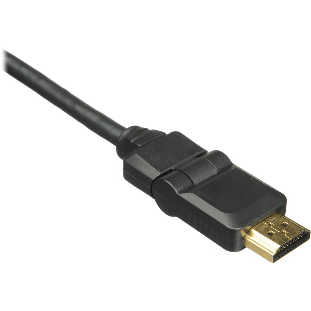 Cable HDMI de Alta Velocidad con Ethernet (6') - Serie Estándar Integral, Conectores Giratorios de 1