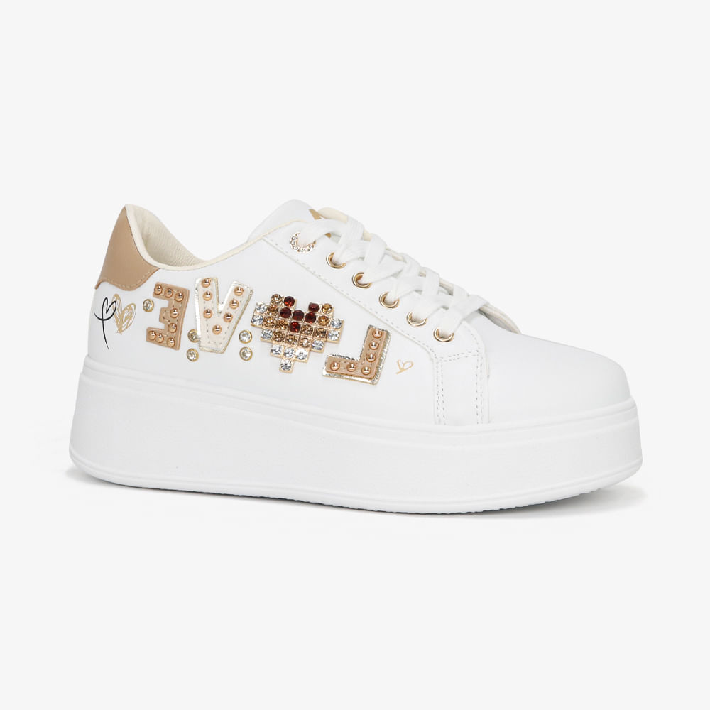 Zapatillas Urbanas Mujer Ariana ZJY04-25Q2 BLANCO/ORO 38 Zapatillas Urbanas Mujer Ariana ZJY04-25Q2 BLANCO/ORO 38