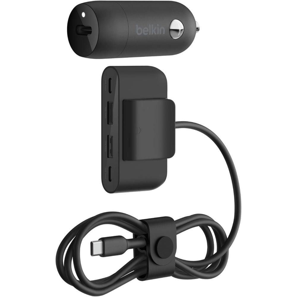 Cargador de Coche Belkin BoostCharge 30W USB-C con Extensor de Energía USB de 4 Puertos - Carga Rápi 1771215-REG Cargador de Coche Belkin BoostCharge 30W USB-C con Extensor de Energía USB de 4 Puertos - Carga Rápi 1771215-REG