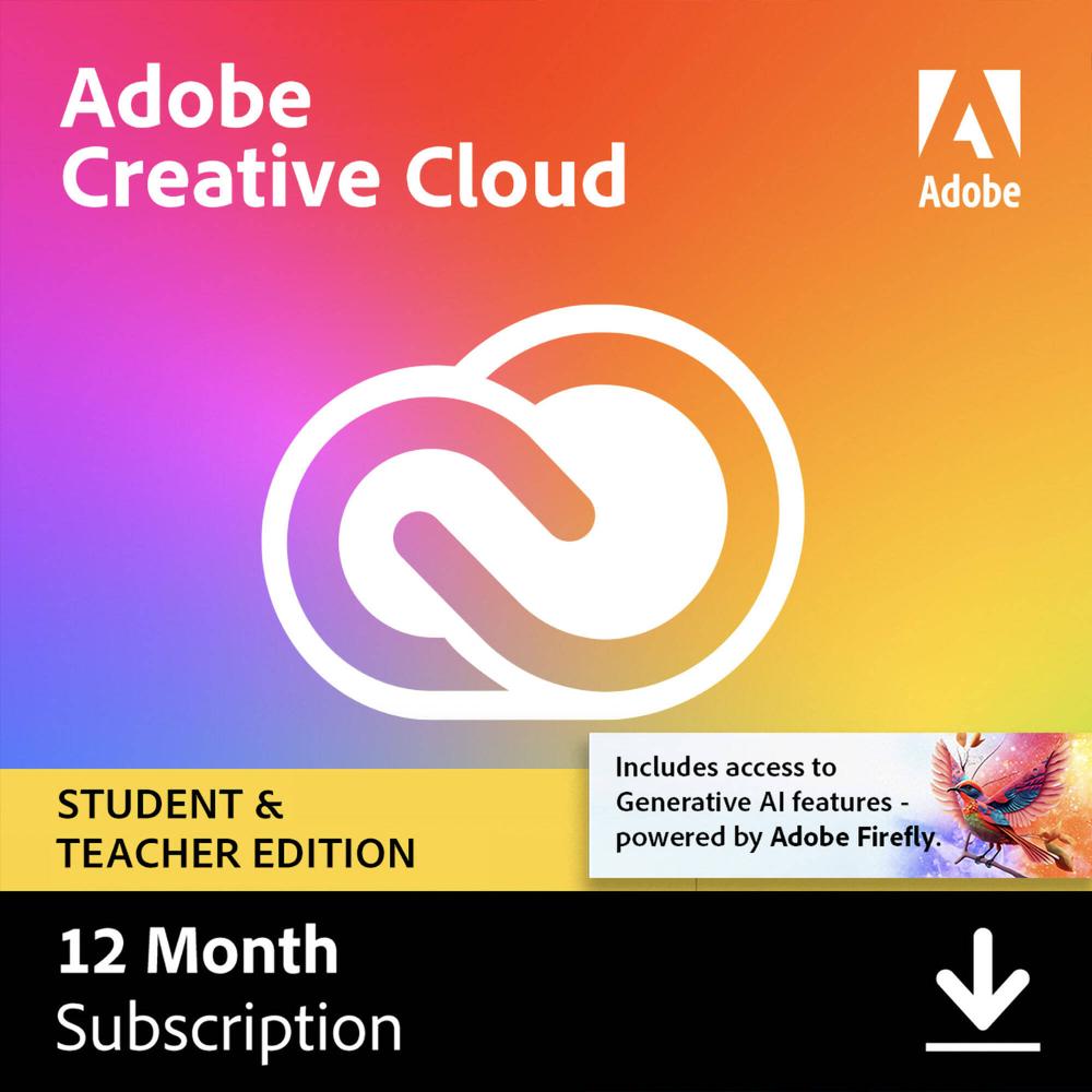 Adobe Creative Cloud - Suscripción de 12 Meses (Descarga, Edición Estudiante y Profesor) - Colección 971564-REG Adobe Creative Cloud - Suscripción de 12 Meses (Descarga, Edición Estudiante y Profesor) - Colección 971564-REG