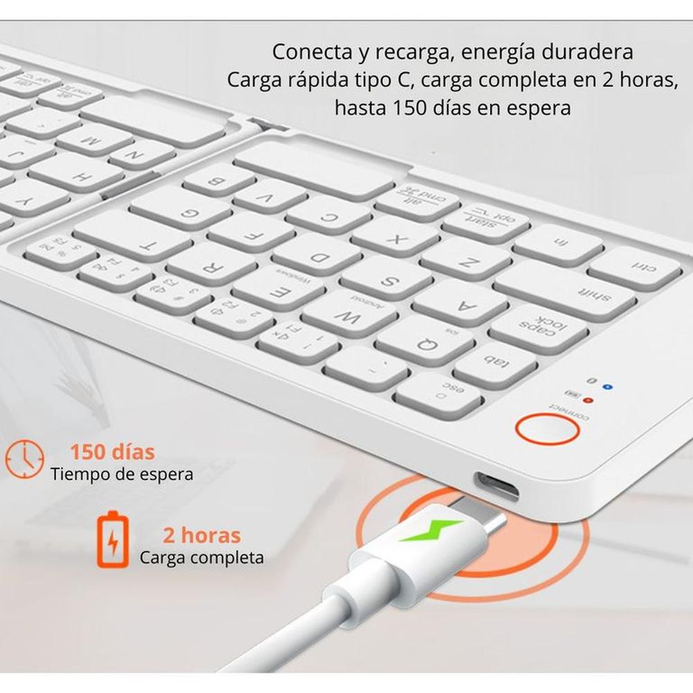 TECLADO INALÁMBRICO CMK-B023 PLEGABLE BLUETOOTH MULTIDISPOSITIVO GRIS TECLADO INALÁMBRICO CMK-B023 PLEGABLE BLUETOOTH MULTIDISPOSITIVO GRIS
