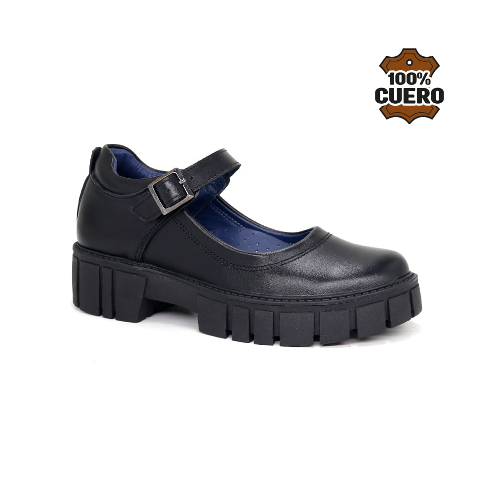 Zapatos Escolares Cuero Mujer LULU-MV26Q1J NEGRO 38