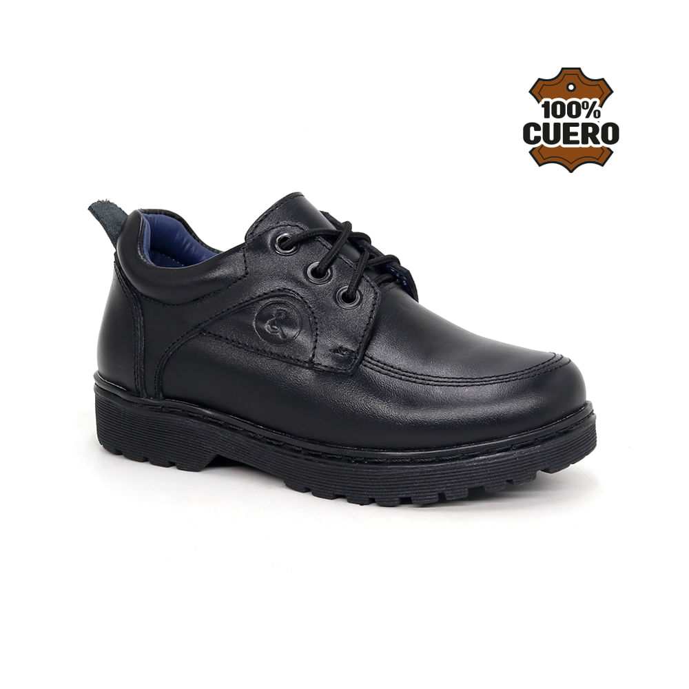 Zapatos Escolares Cuero Unisex 2029-MV26Q1N NEGRO 32