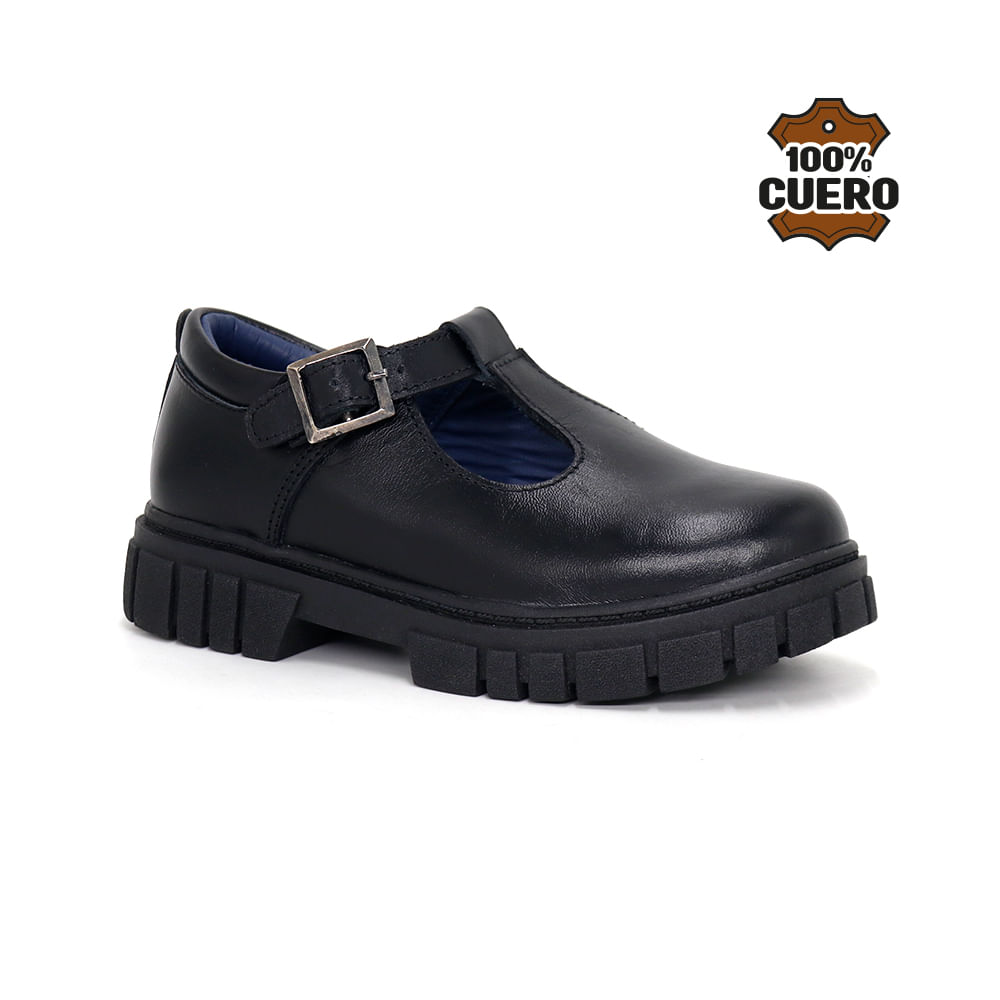 Zapatos Escolares Cuero Niña BEBE-MV26Q1N NEGRO 29