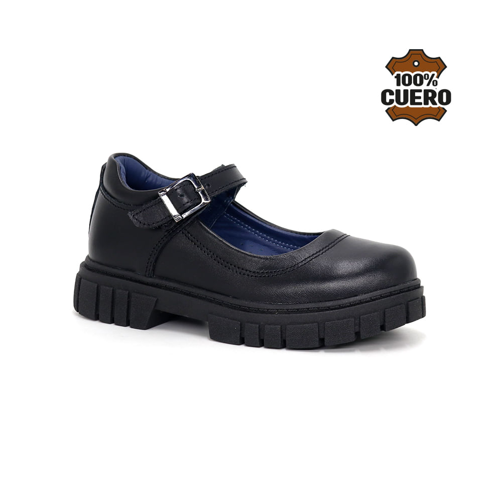 Zapatos Escolares Cuero Niña LULU-MV26Q1N NEGRO 31