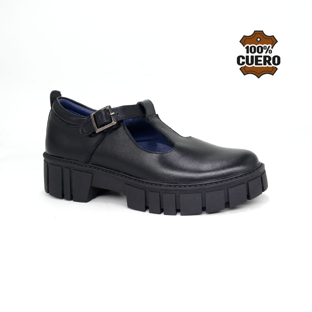 Zapatos Escolares Cuero Mujer BEBE-MV26Q1J NEGRO 36