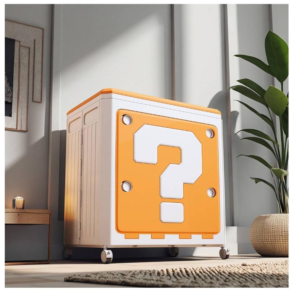 Organizador Caja de Juguetes Mario Bross con Ruedas