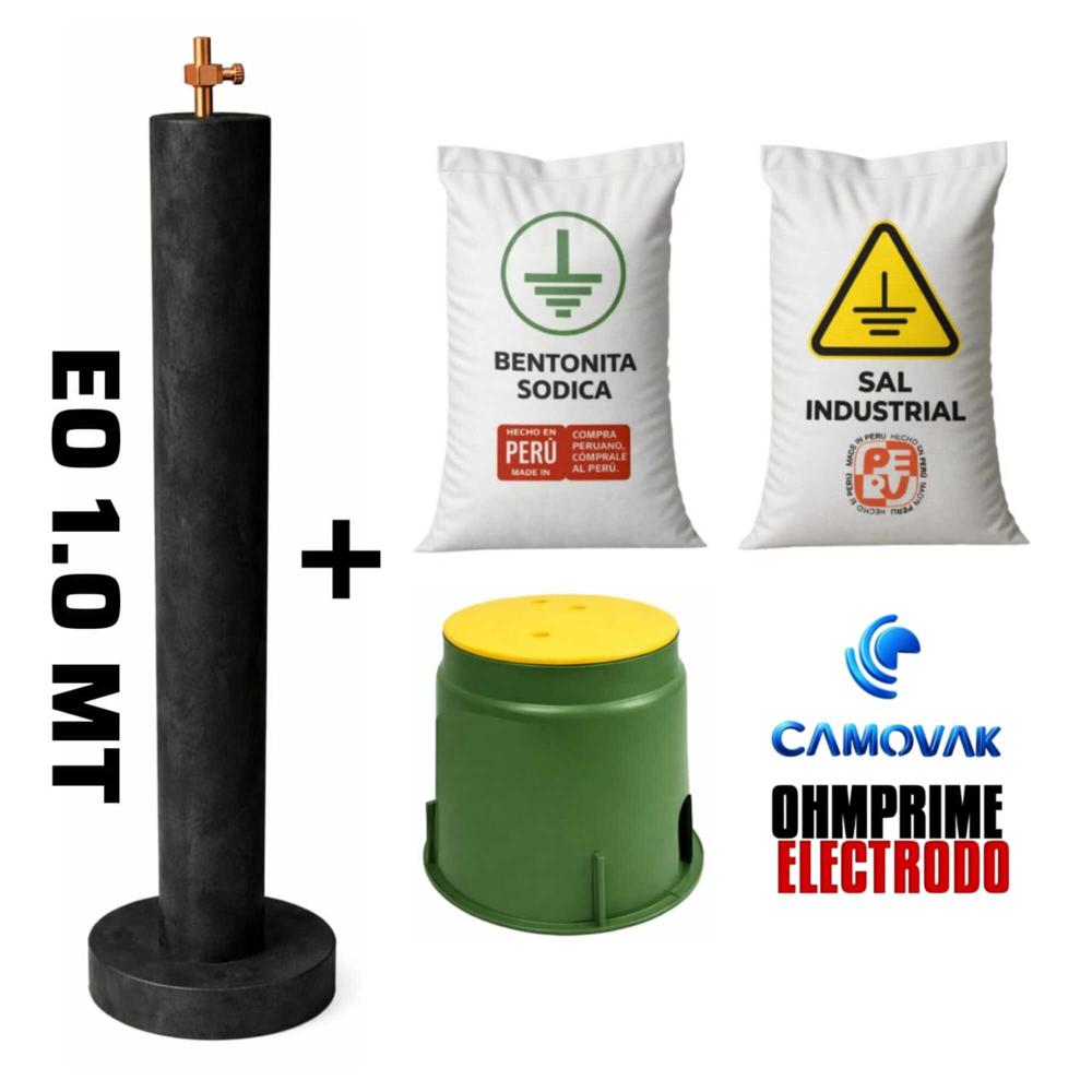 SISTEMA POZO A TIERRA ELECTRODO ADITIVOS Y BOVEDA OHMPRIME 1.0 M
