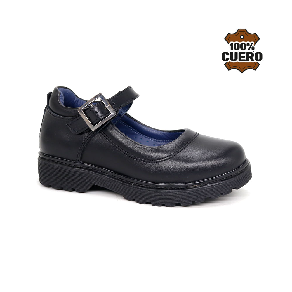 Zapatos Escolares Cuero Niña LUA-MV26Q1N NEGRO 32