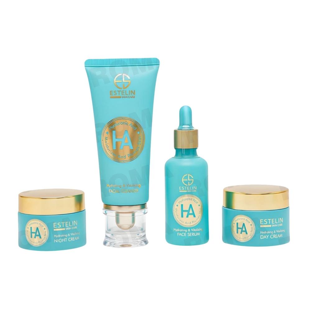 SET FACIAL ÁCIDO HIALURÓNICO 4 PCS ESTELIN