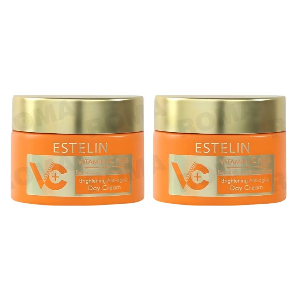 PACK 2 CREMA DE DÍA VITAMINA C CON ÁCIDA HIALURÓNICO 50G ESTELIN