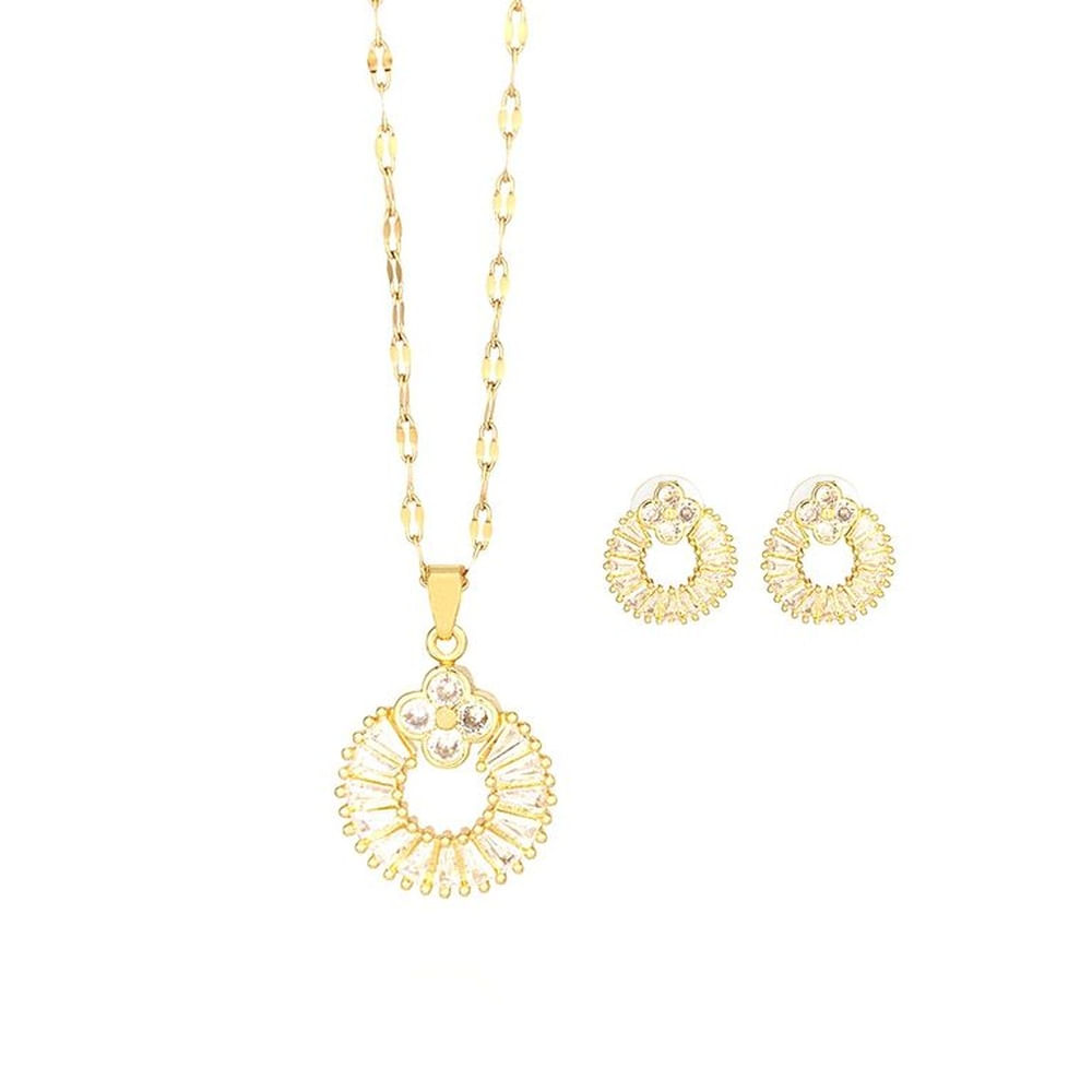 Set de collar y arete Luminoso para dama