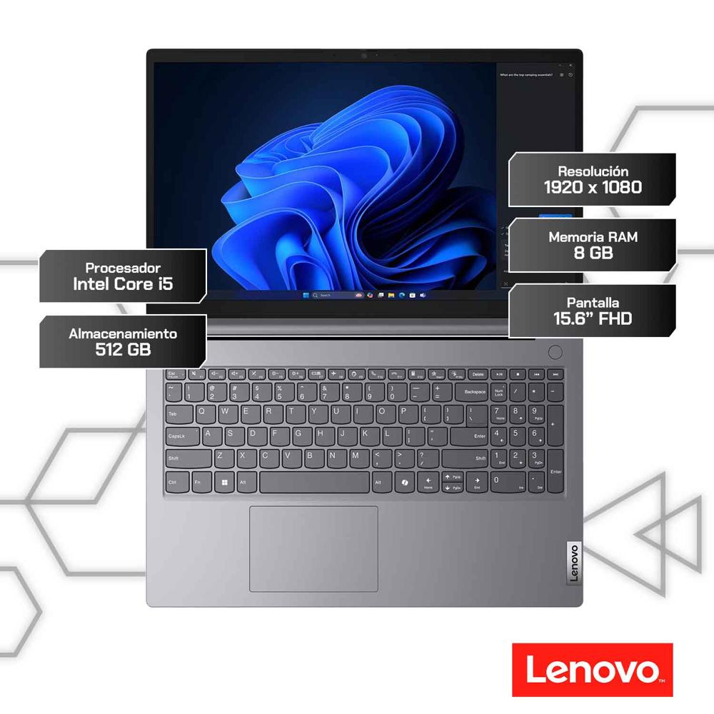 Laptop Lenovo V15 G5 Intel Core i5 16GB RAM 512GB SSD 15.6 FHD Windows 11 Home