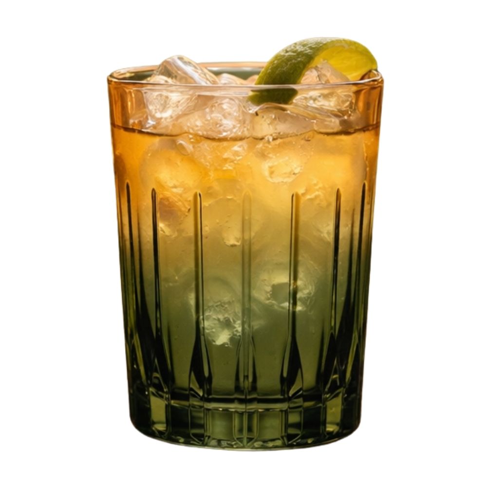 Vaso Bajo Madrid Rocks Ambar & Verde Cristar