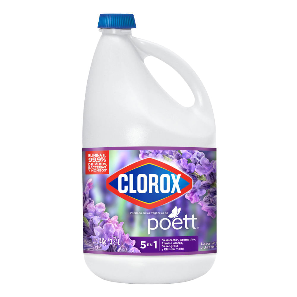 Lejía CLOROX Lavanda & Jazmín Botella 4Kg