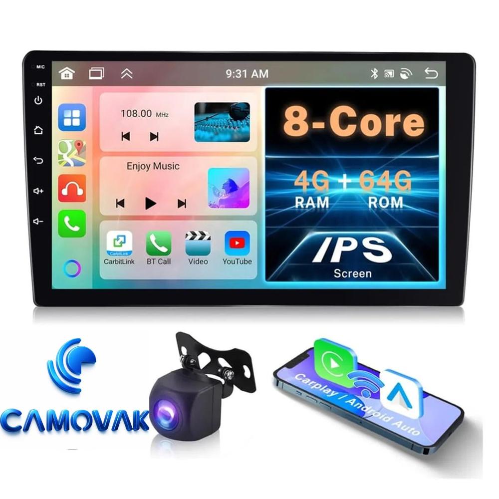 AUTORADIO 4. 64GB QLED 10PULG ANDROID CARPLAY AUTO INALAMBRICO