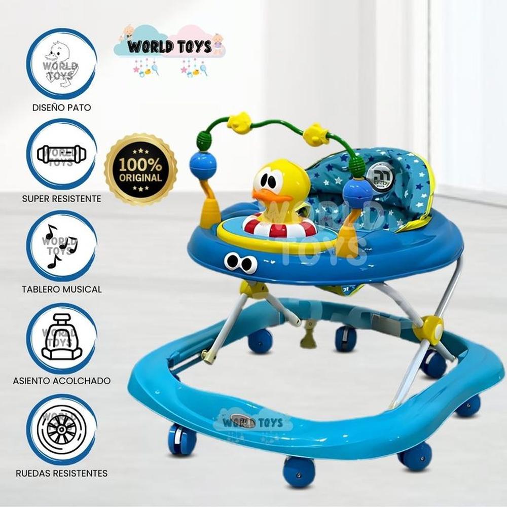 Andador con Tablero Musical DUCKY LUCKY 3 en 1 Blue