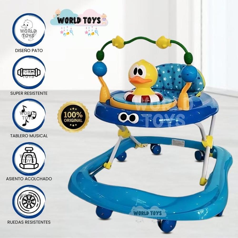 Andador con Tablero Musical DUCKY LUCKY 3 en 1 Dark Blue