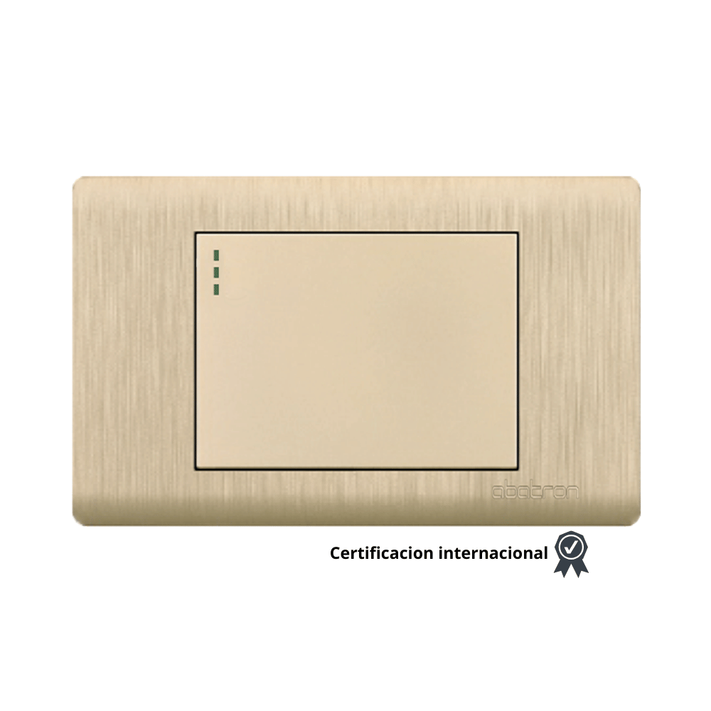 Interruptor Simple Empotrable Dorado Premium