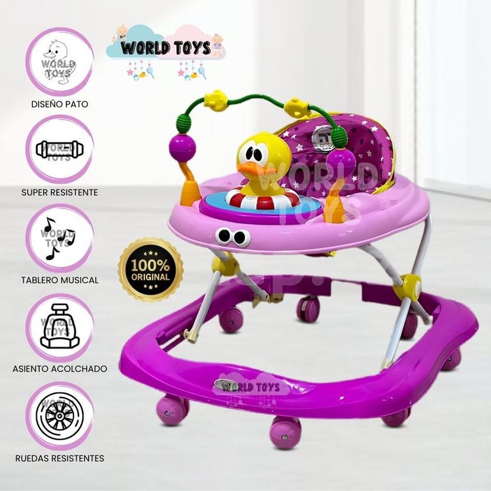 Andador con Tablero Musical DUCKY LUCKY 3 en 1 Pink
