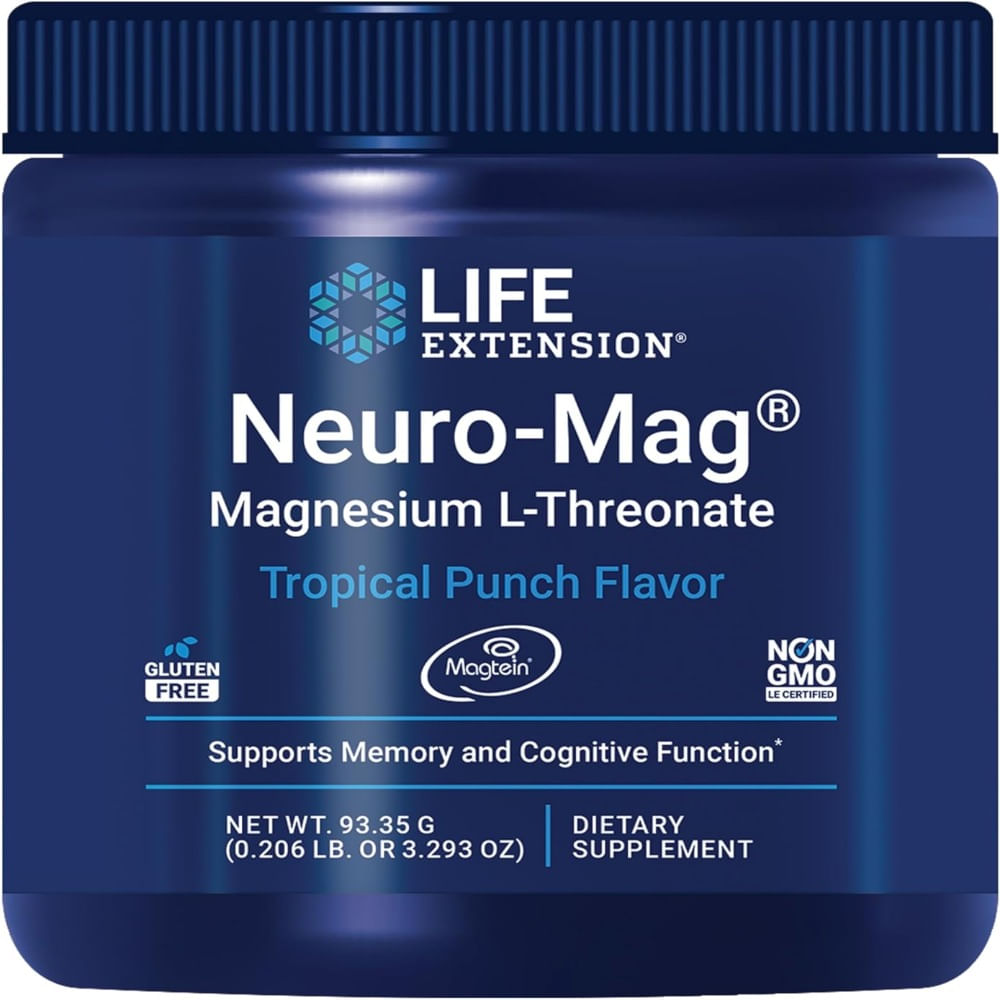 Life Extension Neuro  Mag Magnesium L Threonate Tropical Punch Magnesio para Memoria