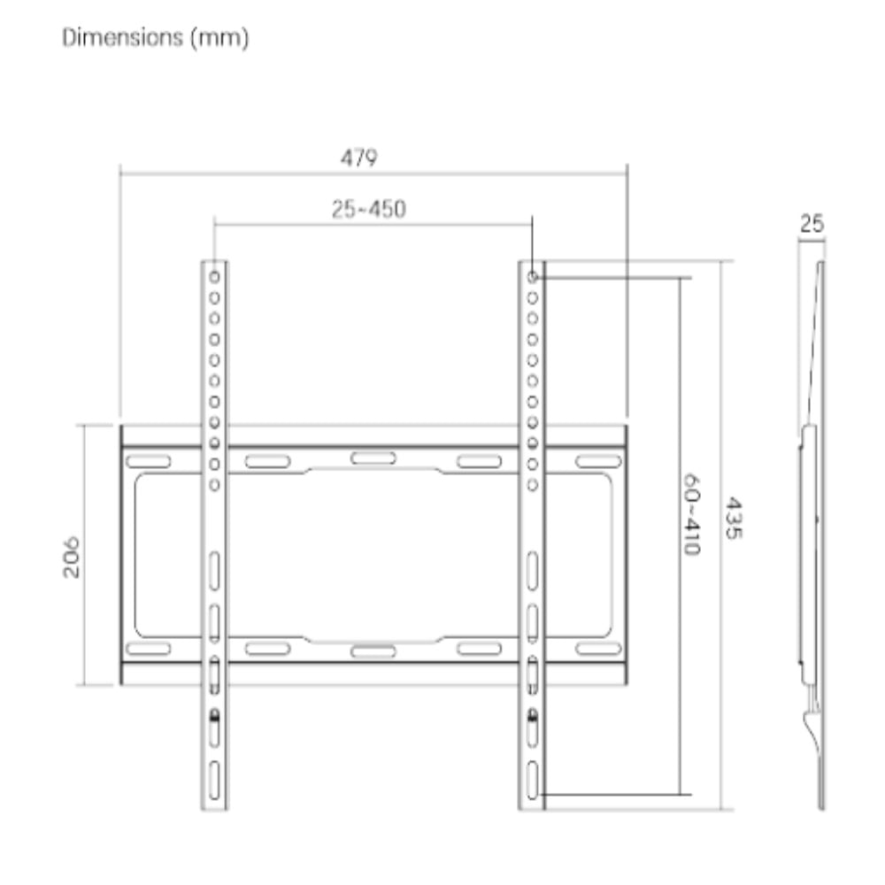 SOPORTE FIJO PARA TV DE 32 A 65 PULGADAS FK65