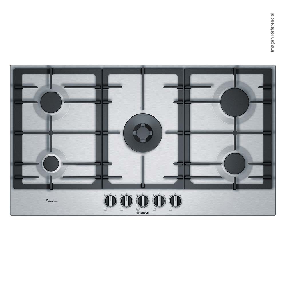 Encimera Bosch 5 Hornillas PCR9A5B90 Acero Inoxidable