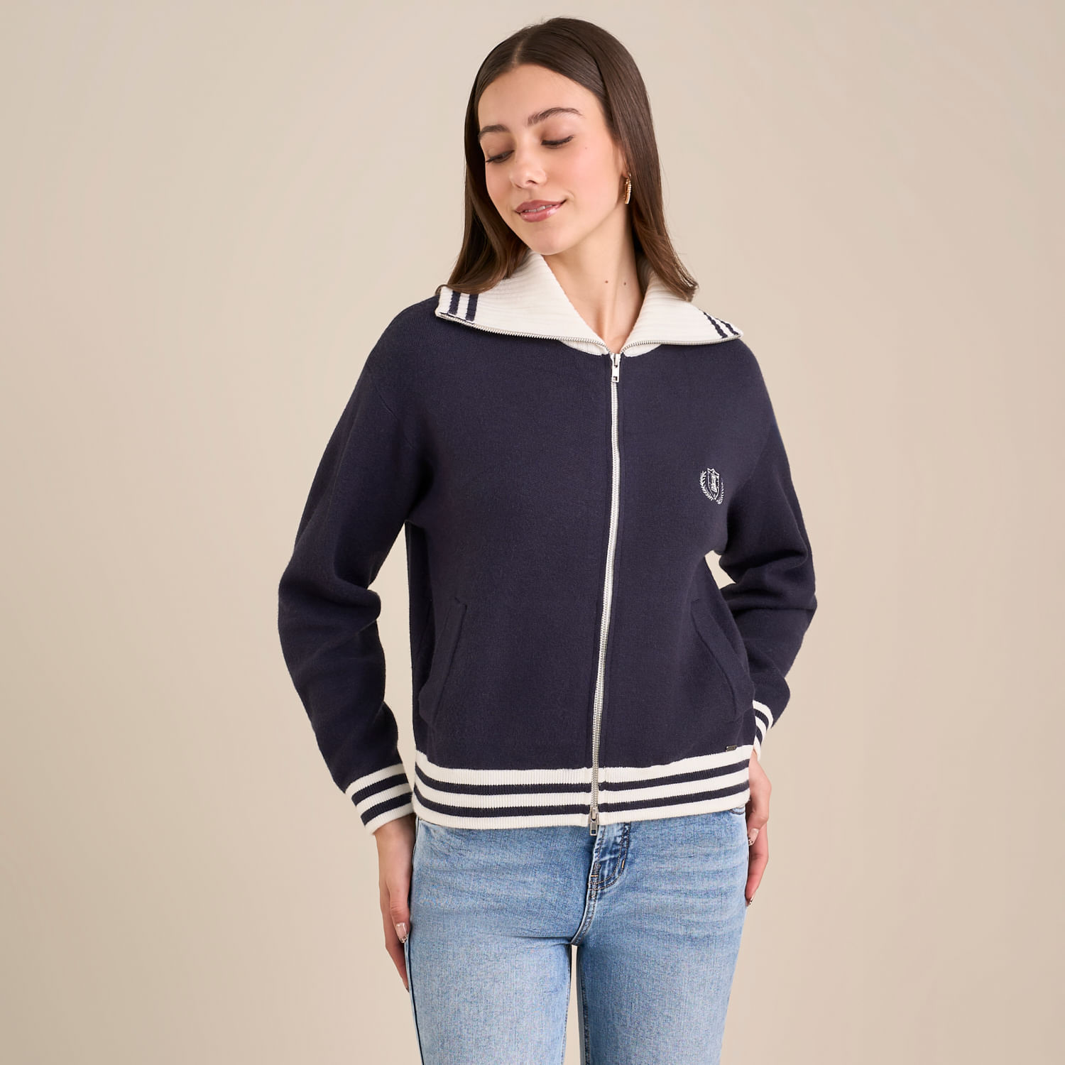 Chompa Mujer Zip Amc