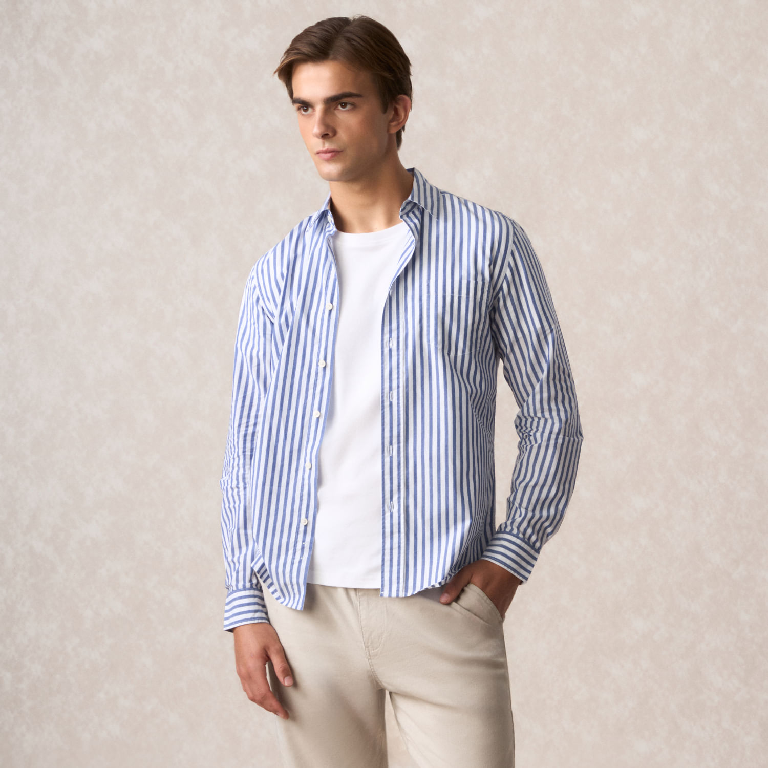 Camisa Hombre Lineas Amc