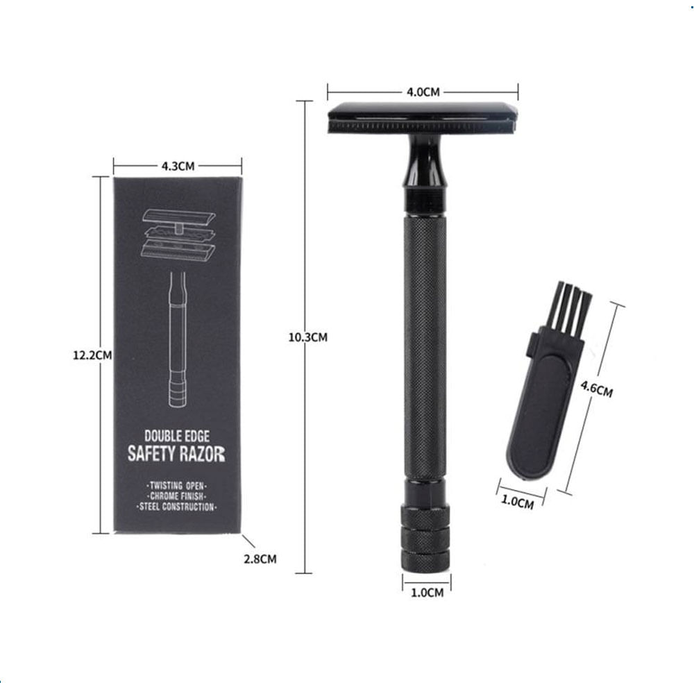 Afeitadora Clasica Manual Cepillo Pequeño 5 Hojas De Afeitar