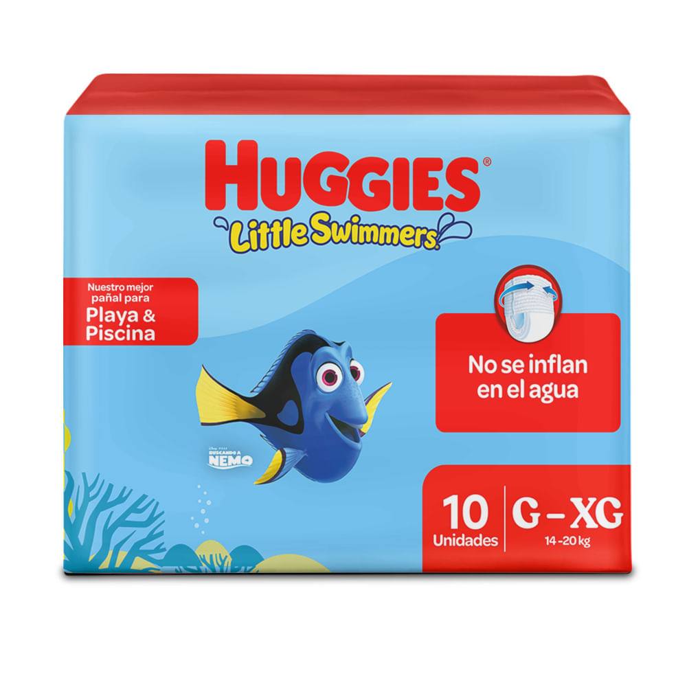 Pañales para Bebé HUGGIES Little Swimmers Etapa 3-4/G-XG Paquete 10un Pañales para Bebé HUGGIES Little Swimmers Etapa 3-4/G-XG Paquete 10un