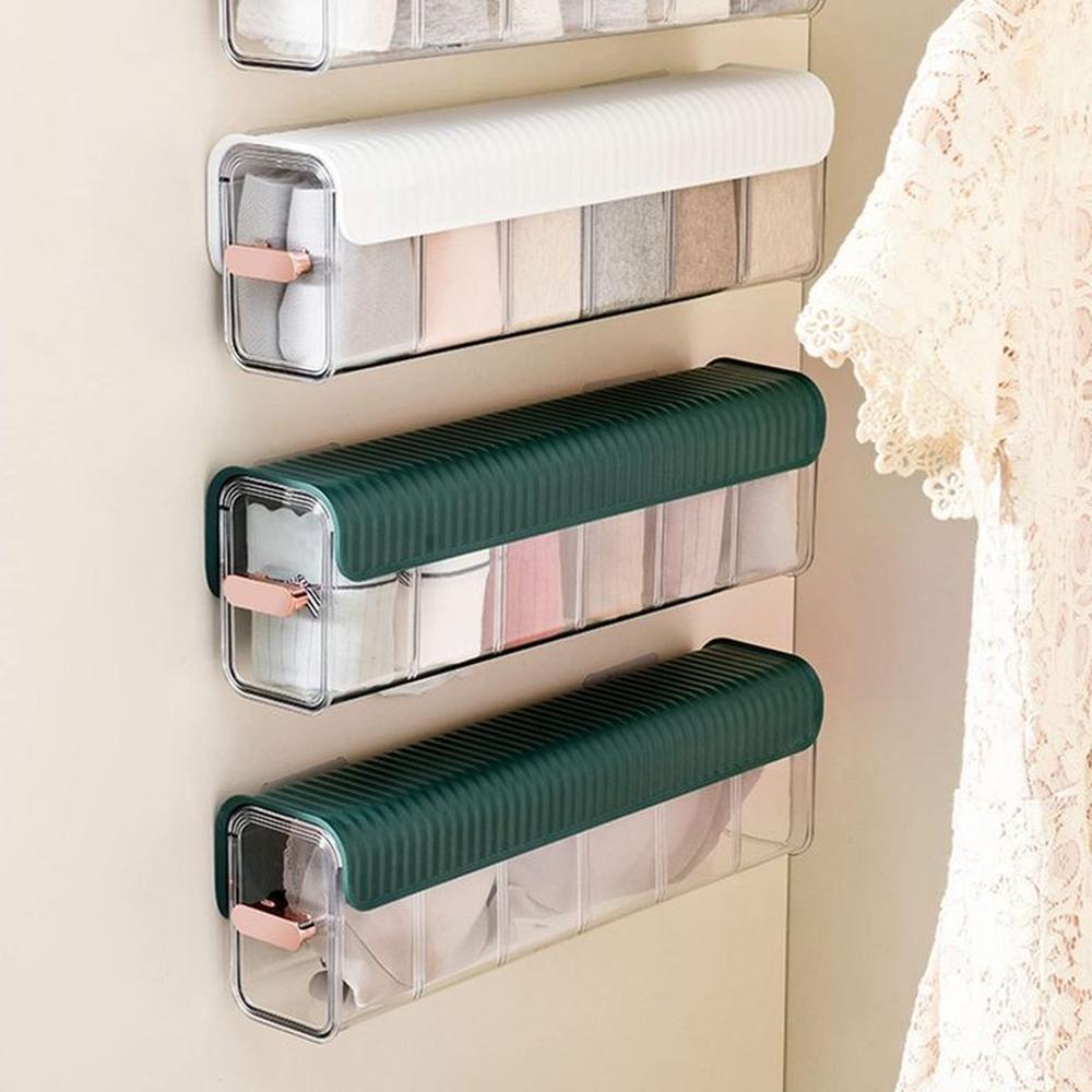 Organizador corredizo Acrílico de 6 compartimentos - Verde Claro