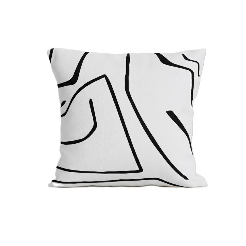 Cojin Minimalista Rayas Negras 40x40