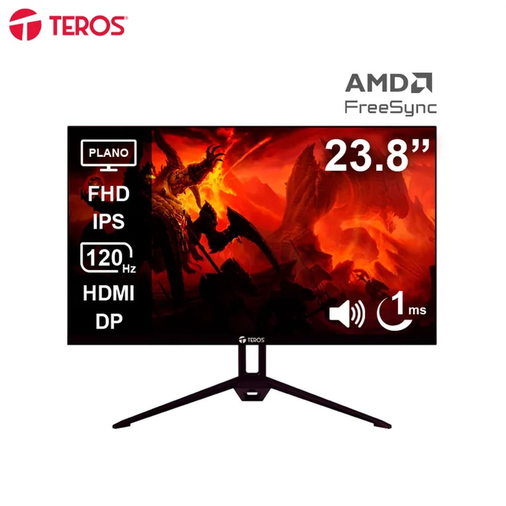 MONITOR PLANO TEROS TE-2415S 23.8  FHD IPS 120Hz 1ms HDMI
